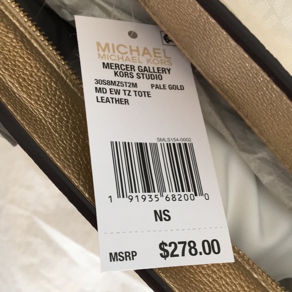 MICHAEL Michael Kors Studio Mercer Metallic Tote NWT - Picture 2 of 9